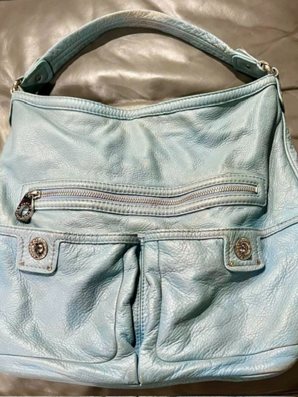 Marc by Marc Jacobs Totally Turnlock Faridah Oversized Hobo Blue